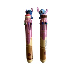 Pack de 2 Stylos Multicolores Stitch 3D 10 Couleurs Disney
