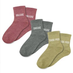 Coffret Trio Chaussettes Paillettes Fantaisie