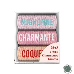 Coffret Trio Chaussettes Paillettes Fantaisie