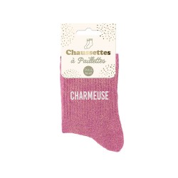 Chaussettes Paillettes Colorées Mot Fantaisie