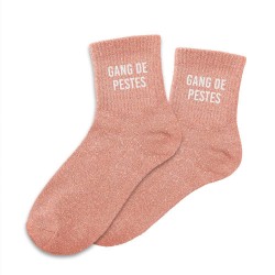 Chaussettes Paillettes Colorées Mot Fantaisie