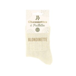 Chaussettes Paillettes Colorées Mot Fantaisie