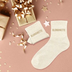 Chaussettes Paillettes Colorées Mot Fantaisie