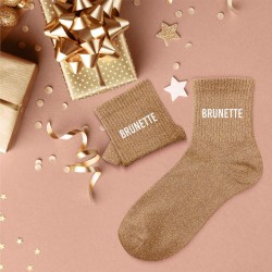 Chaussettes Paillettes Colorées Mot Fantaisie