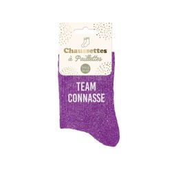 Chaussettes Paillettes Colorées Mot Fantaisie