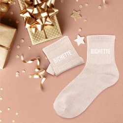 Chaussettes Paillettes Colorées Mot Fantaisie