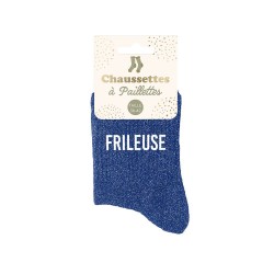 Chaussettes Paillettes Colorées Mot Fantaisie