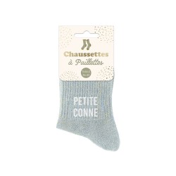 Chaussettes Paillettes Colorées Mot Fantaisie