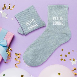Chaussettes Paillettes Colorées Mot Fantaisie