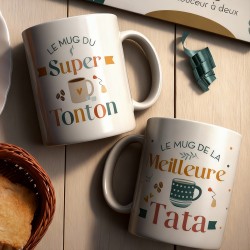 Coffret Duo de Mugs Meilleure Tata & Super Tonton