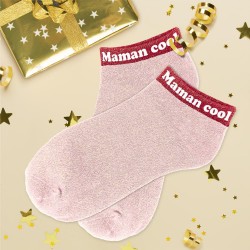 Socquettes Paillettes Colorées Mot Fantaisie