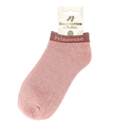 Socquettes Paillettes Colorées Mot Fantaisie