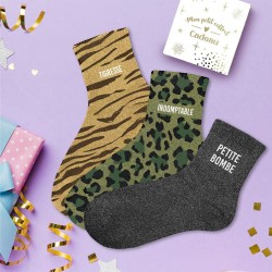 Coffret Trio Chaussettes Paillettes Fantaisie