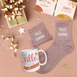 Coffret Cadeaux Paillettes Fantaisie - Tasse & Chaussettes