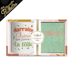 Coffret Cadeaux Paillettes Fantaisie - Tasse & Chaussettes