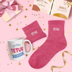 Coffret Cadeaux Paillettes Fantaisie - Tasse & Chaussettes