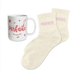 Coffret Cadeaux Paillettes Fantaisie - Tasse & Chaussettes