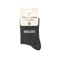 Chaussettes Paillettes Colorées Mot Fantaisie