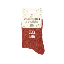 Chaussettes Paillettes Colorées Mot Fantaisie