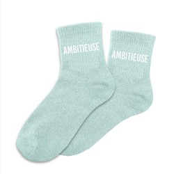 Chaussettes Paillettes Colorées Mot Fantaisie