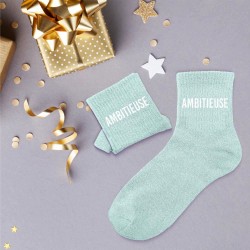 Chaussettes Paillettes Colorées Mot Fantaisie