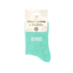 Chaussettes Paillettes Colorées Mot Fantaisie