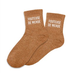 Chaussettes Paillettes Colorées Mot Fantaisie