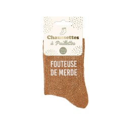 Chaussettes Paillettes Colorées Mot Fantaisie