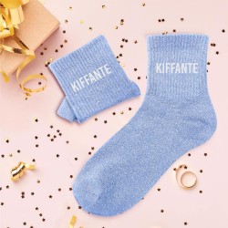 Chaussettes Paillettes Colorées Mot Fantaisie
