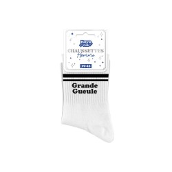 Chaussettes Homme Blanches Fantaisie à Message