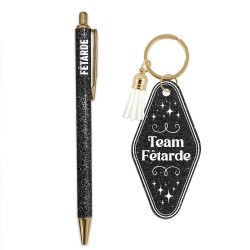 Duo de Cadeaux Paillettes - Stylo & Porte-Clés