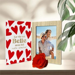 Cadre-Photo Romantique Décoratif - La Vie est Belle avec Toi mon Amour