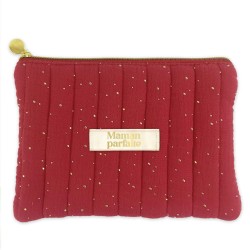 Pochette Rouge et Dorée Maman Parfaite