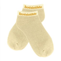 Socquettes Paillettes Colorées Mot Fantaisie