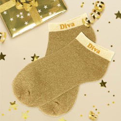 Socquettes Paillettes Colorées Mot Fantaisie