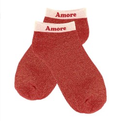 Socquettes Paillettes Colorées Mot Fantaisie