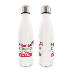 Bouteille Isotherme Maman Chérie Je t'aime à la Folie
