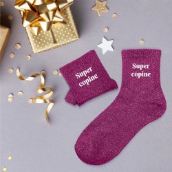 Chaussettes Paillettes Famille Fantaisie