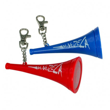 Tout le monde connait désormais la vuvuzela ; son fameux bruit de corne va retentir partout où vous irez avec ce porte-clés original et totalement décalé !