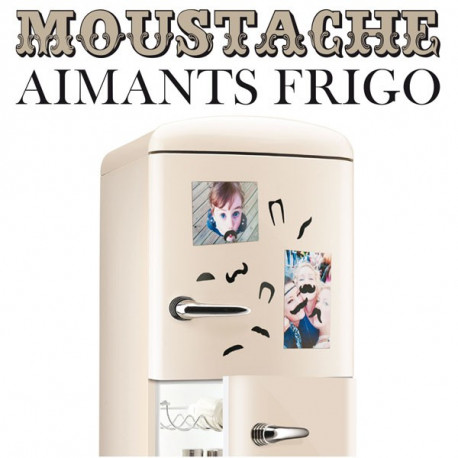 Affichez vos photos sur le frigo de façon virile... Ajoutez une belle moustache aux membres de votre famille avec ces aimants qui n'abîmeront pas vos clichés préférés ! Quatorze moustaches différentes pour un maximum d'effet !