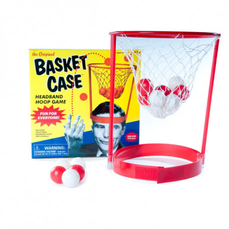 Le jeu de basket sur la tête est un jeu qui permet de s’amuser entre amis ! Installez le panier autour de votre tête ; vos amis devront bien viser pour insérer les petits ballons dans le filet !