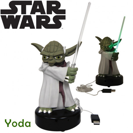 lampe usb yoda star wars pour protéger votre bureau ou décorer votre lieu de travail avec cette superbe lampe geek !