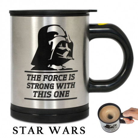 mug mélangeur automatique star wars dark vador feel the force,pour les fans et les geek.