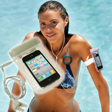 Gardez votre iPod ou lecteur Mp3 à l’abri de l’eau, de la saleté et du sable avec cet étui imperméable nommé iSwim ! Il est parfait quand vous écoutez de la musique à la plage, dans le bain ou la piscine...