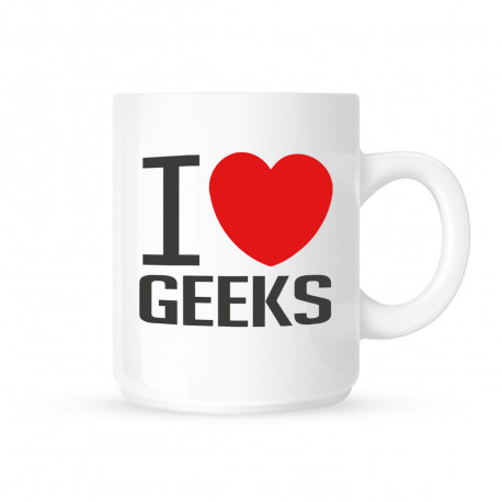 ce mug i love geeks pour les passionnés de la culture geek va plaire à vos collègues de bureau