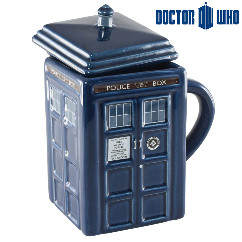 le mug tardis 3d dr who,un mug geek pour les fans de la série britannique