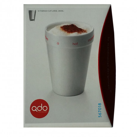 la tasse à cappuccino qdo possède une double paroi isolante en porcelaine : un mug so design