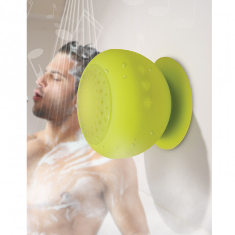 Voilà un petit haut-parleur en silicone pour un maximum de son sous la douche