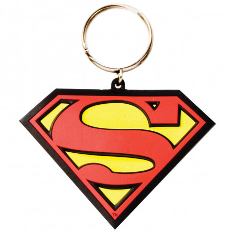 le porte-clés superman logo en pvc souple ravira les inconditionnels du super-héros