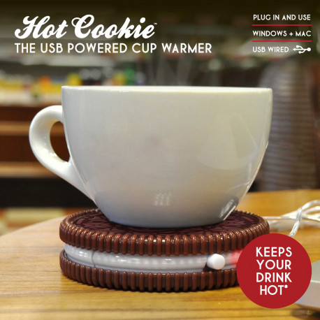 Avec ce gadget insolite et très utile en forme de biscuit chocolaté, prenez le temps de savourer votre boisson chaude préférée ! 